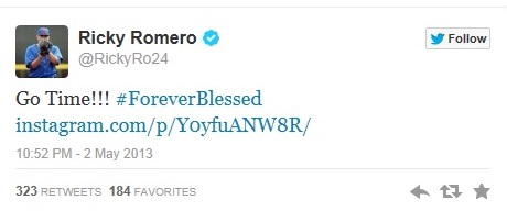 Ricky Romero tweet