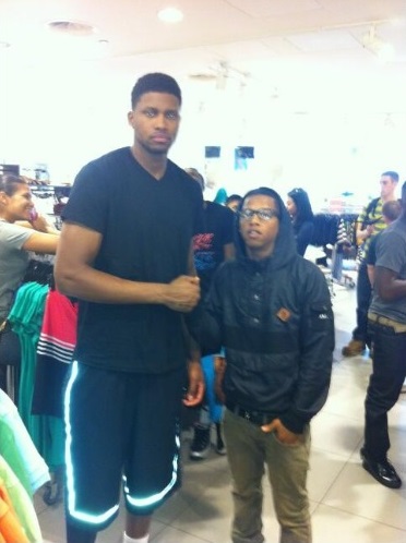 Rudy Gay at H&M in Baltimore